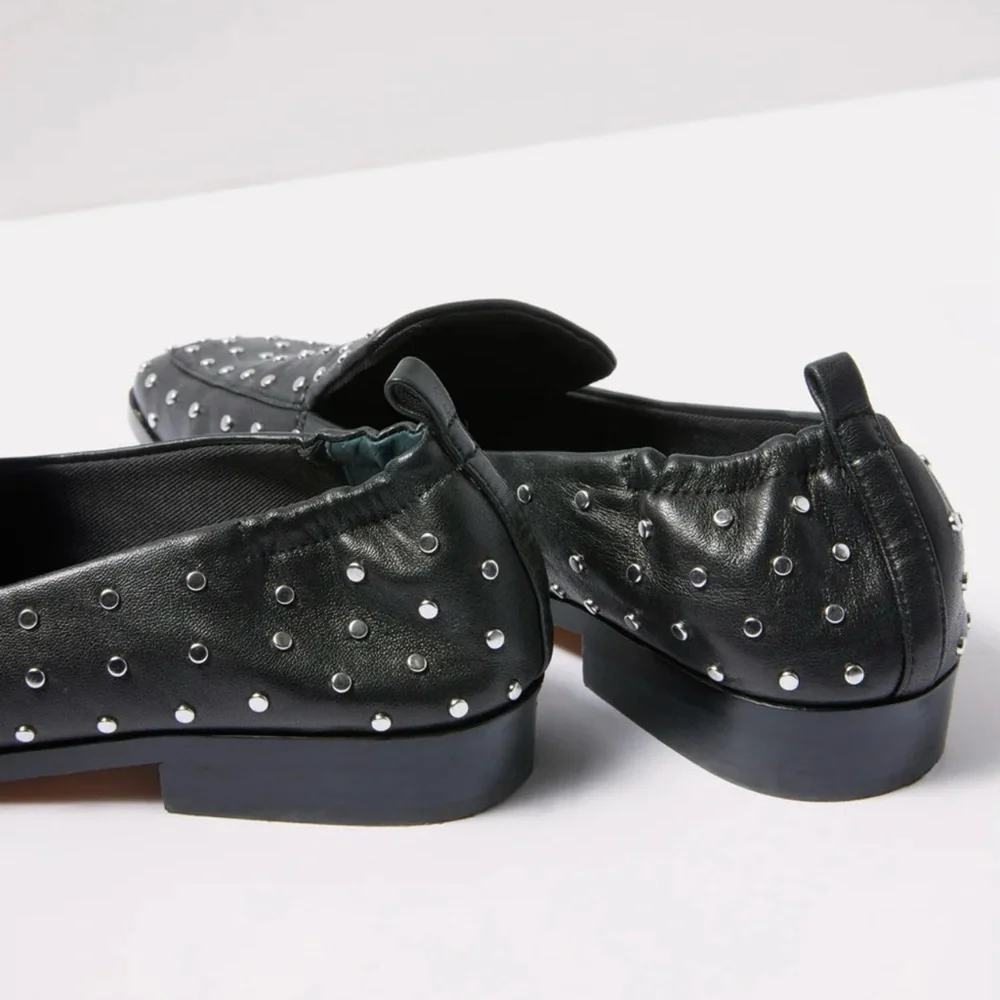 DV by Dolce Vita Black and Silver Loafers - Picture 3 of 5